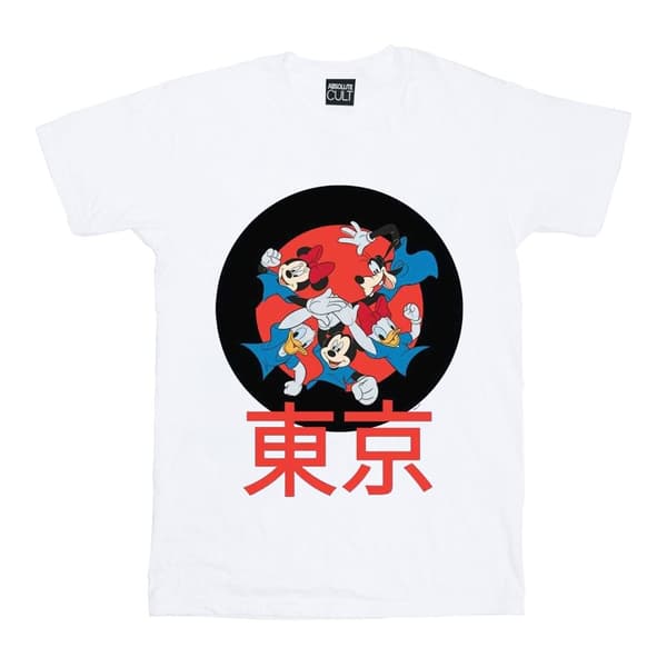 Disney Dam/Tjej Musse Pigg Team Huddle Bomull Boyfriend T-shirt