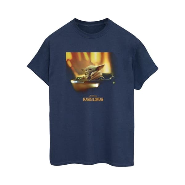 Star Wars Womens/Ladies The Mandalorian Grogu Painted Cotton Boyfriend T-Shirt