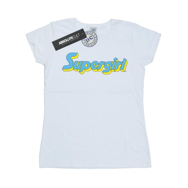 DC Comics Womens/Ladies Supergirl Text Logo Cotton T-Shirt