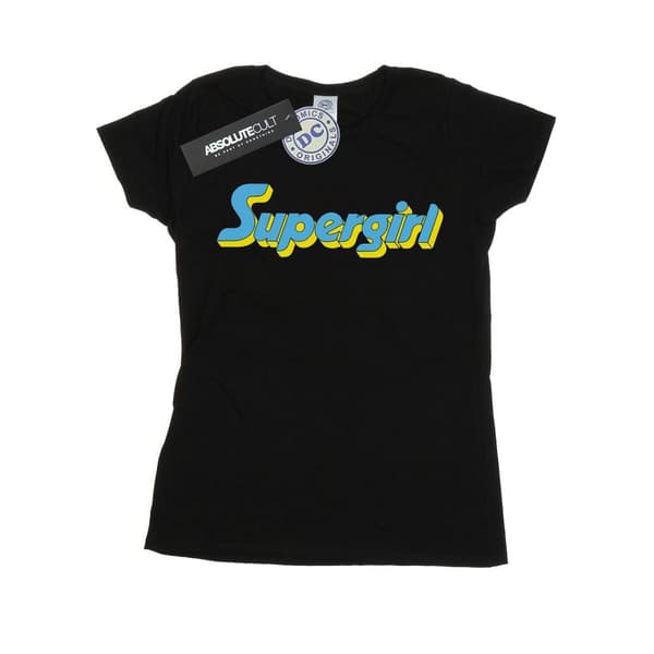DC Comics Womens/Ladies Supergirl Text Logo Cotton T-Shirt