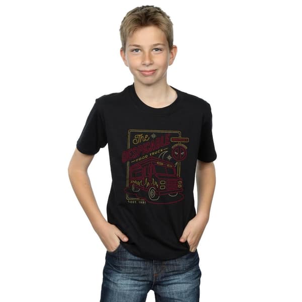 Marvel Boys Deadpool The Despicable Food Truck T-Shirt