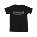 Miniatyrbild 1 av 3: Netflix Stranger Things - T-shirt i bomull med regnbågsprickig logotyp för flickor