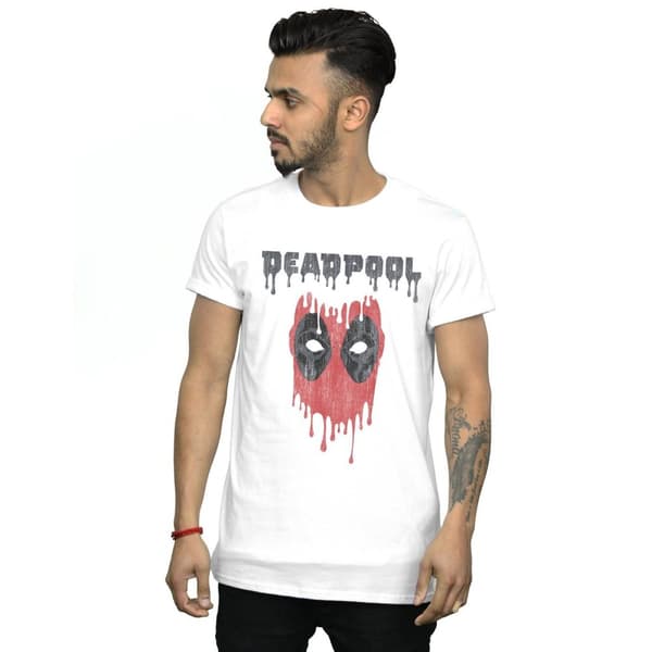 Marvel Mens Deadpool Dripping Head T-Shirt