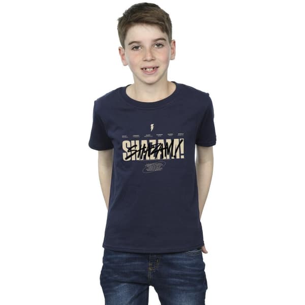 DC Comics Boys Shazam Fury Of The Gods Vandalised Logo T-Shirt