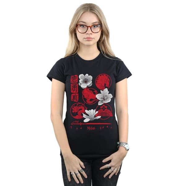Disney Dam/Lady Mulan Movie Icons - T-shirt i bomull
