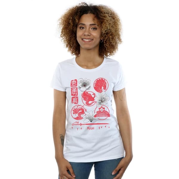 Disney Dam/Lady Mulan Movie Icons - T-shirt i bomull