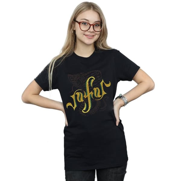 Disney Dam / Dam Aladdin Movie Jafar Orm Logo Bomull Boyfriend T-shirt