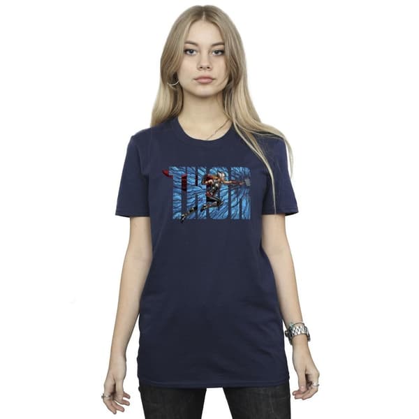 Marvel Womens/Ladies Thor Love And Thunder Smash Cotton Boyfriend T-Shirt