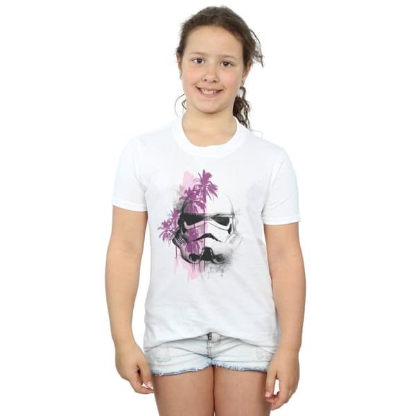 Star Wars Girls Rogue One Stormtrooper Palm Trees Cotton T-Shirt