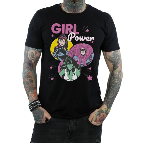Marvel Comics Mens Girl Power T-Shirt