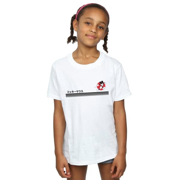 Disney Girls Mickey Mouse Running Cotton T-Shirt