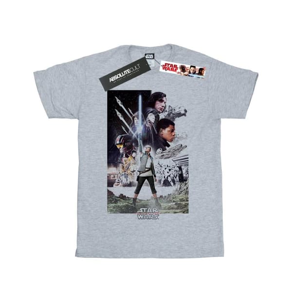 Star Wars Girls The Last Jedi Character Poster Cotton T-Shirt