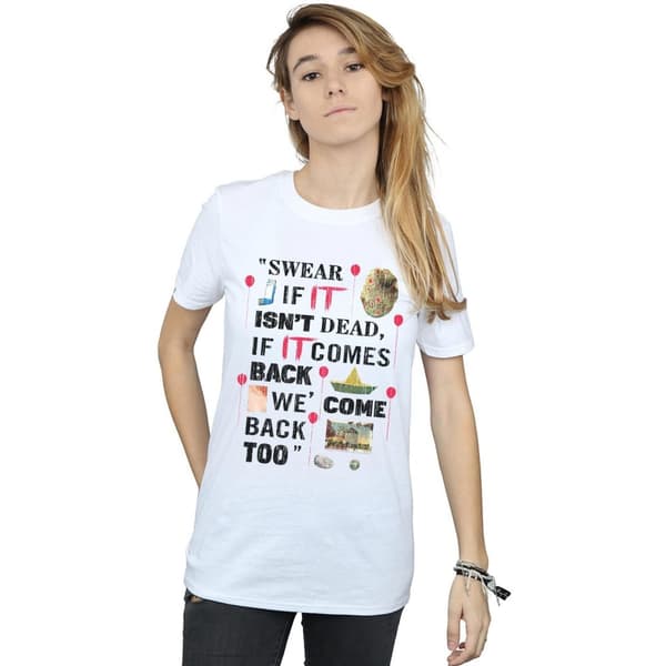 It Chapter 2 Womens/Ladies Come Back Too Cotton Boyfriend T-Shirt