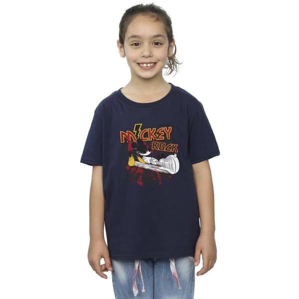 Disney Musse Pigg Smash Guitar Rock T-shirt i bomull för flickor
