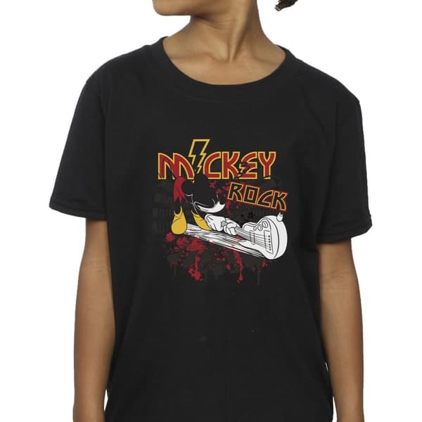 Disney Musse Pigg Smash Guitar Rock T-shirt i bomull för flickor
