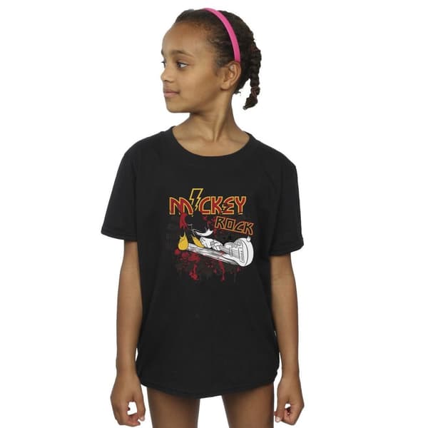 Disney Musse Pigg Smash Guitar Rock T-shirt i bomull för flickor