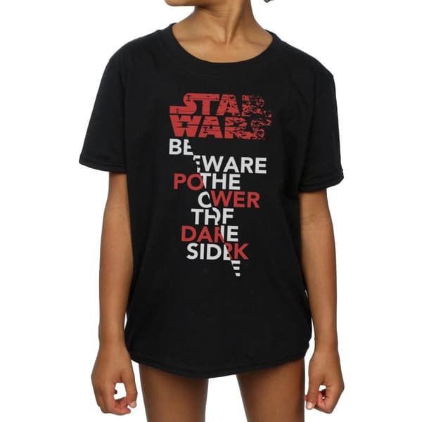 Star Wars Girls The Last Jedi Power Of The Dark Side Cotton T-Shirt