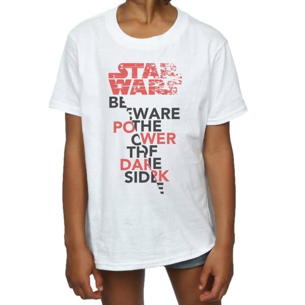 Star Wars Girls The Last Jedi Power Of The Dark Side Cotton T-Shirt