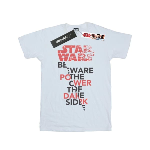 Star Wars Girls The Last Jedi Power Of The Dark Side Cotton T-Shirt White 12-13 Years