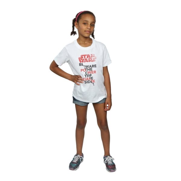 Star Wars Girls The Last Jedi Power Of The Dark Side Cotton T-Shirt