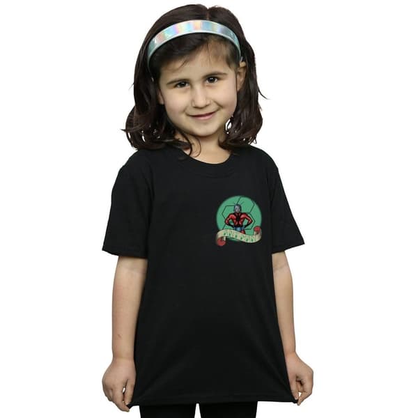 Marvel Girls Ant-Man Tattoo Breast Print Cotton T-Shirt