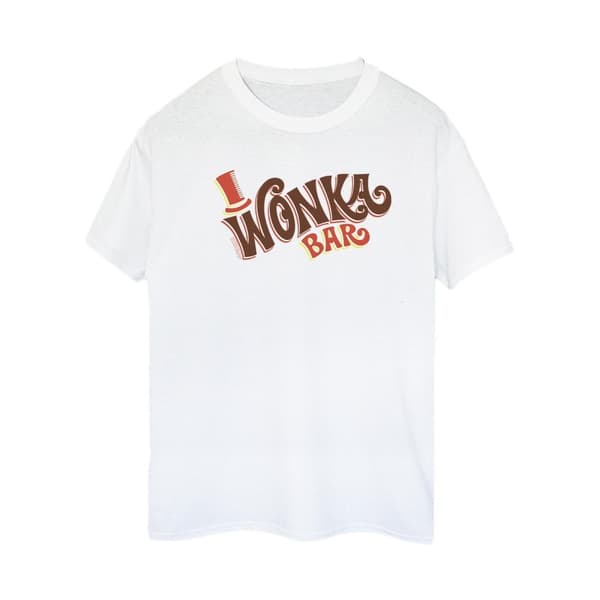 Willy Wonka Dam/dam Bar Logo Boyfriend T-shirt i bomull