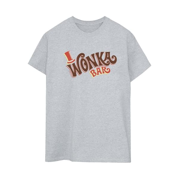 Willy Wonka Dam/dam Bar Logo Boyfriend T-shirt i bomull