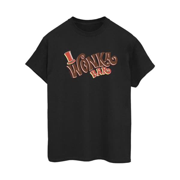 Willy Wonka Dam/dam Bar Logo Boyfriend T-shirt i bomull