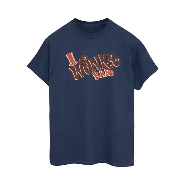 Willy Wonka Dam/dam Bar Logo Boyfriend T-shirt i bomull