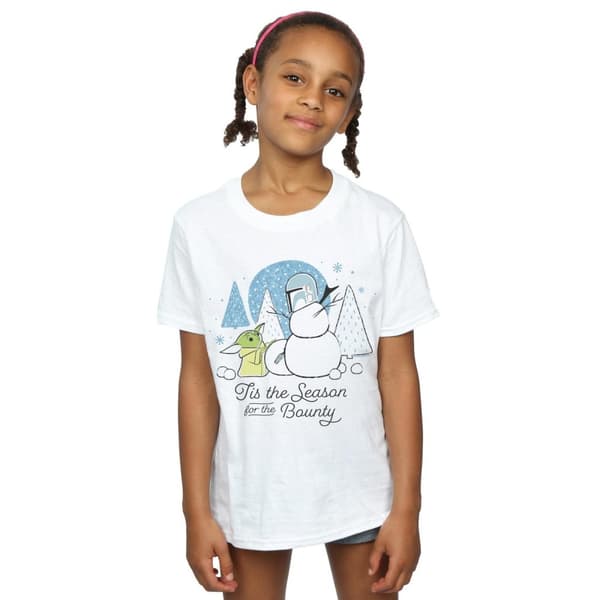 Star Wars Girls The Mandalorian Tis The Season Cotton T-Shirt