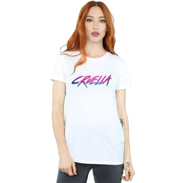 Disney Womens/Ladies Rad Cruella Cotton Boyfriend T-Shirt