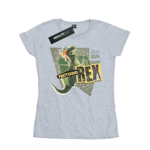 Disney Dam/Tjej Toy Story Partysaurus Rex - T-shirt i bomull Sports Grey XL