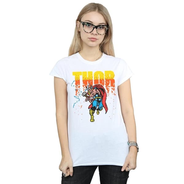 Marvel Womens/Ladies Thor Pixelated Cotton T-Shirt