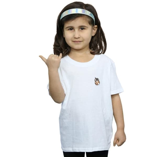Star Wars Girls The Force Awakens BB-8 Chest Print Cotton T-Shirt