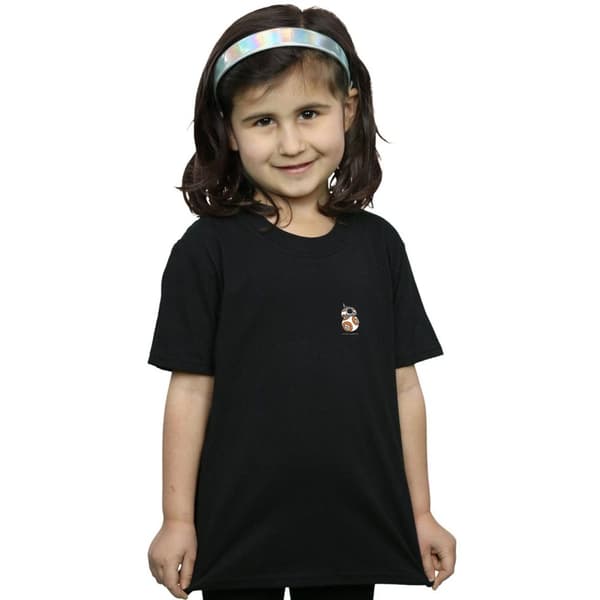 Star Wars Girls The Force Awakens BB-8 Chest Print Cotton T-Shirt