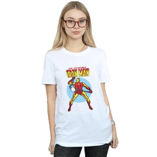 Marvel Womens/Ladies The Invincible Iron Man Cotton Boyfriend T-Shirt