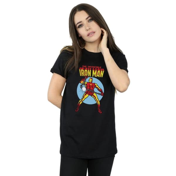 Marvel Womens/Ladies The Invincible Iron Man Cotton Boyfriend T-Shirt