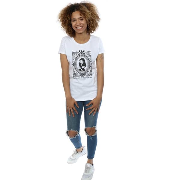 Disney Dam/Tjej - Alice i underlandet - T-shirt i bomull med ram