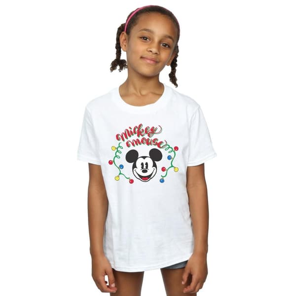 Disney Musse Pigg-jullampa t-shirt i bomull för flickor