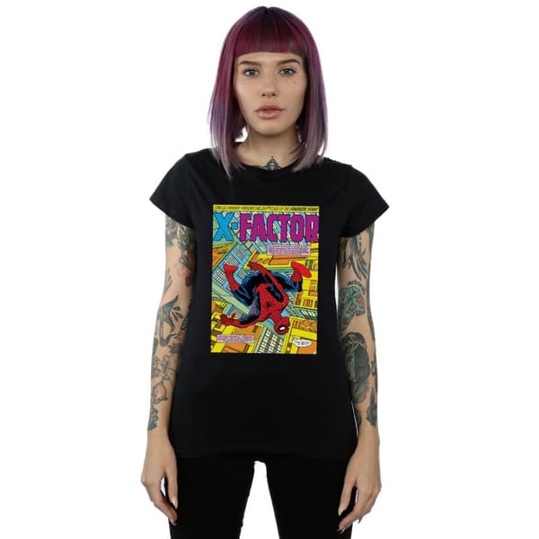 Marvel Dam/Tjej Spider-Man X Factor Cover Bomulls-T-shirt