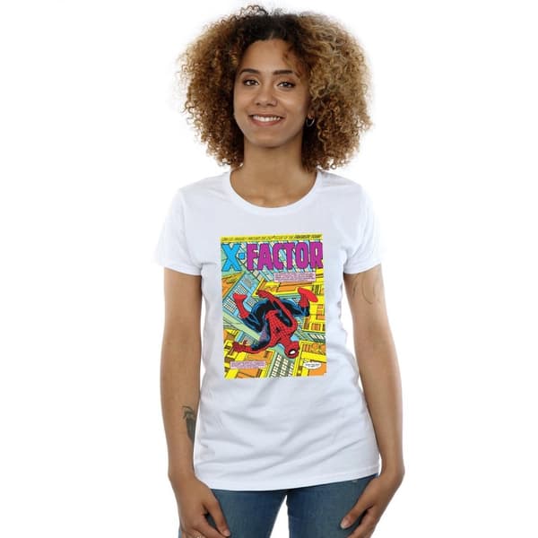 Marvel Dam/Tjej Spider-Man X Factor Cover Bomulls-T-shirt