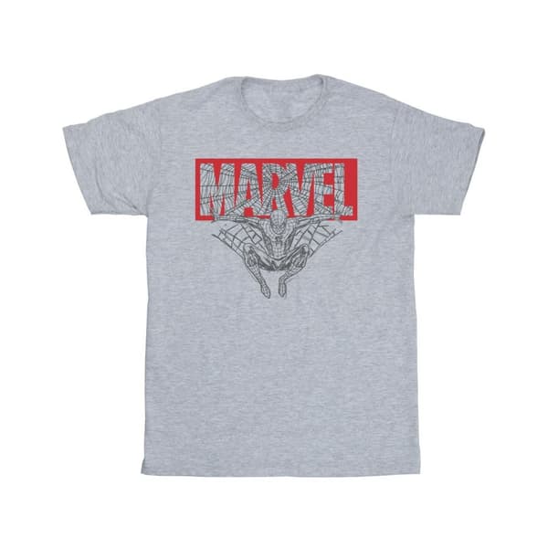 Marvel T-shirt med Spider Mans logotyp - röd