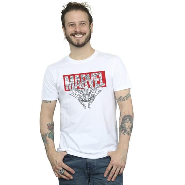 Marvel Mens Spider Man Logo Red T-Shirt