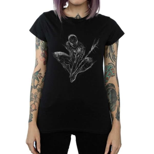 Marvel Dam/Tjej Spider-Man Web Crouch T-shirt i bomull