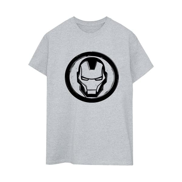 Marvel Womens/Ladies Iron Man Chest Logo Cotton Boyfriend T-Shirt