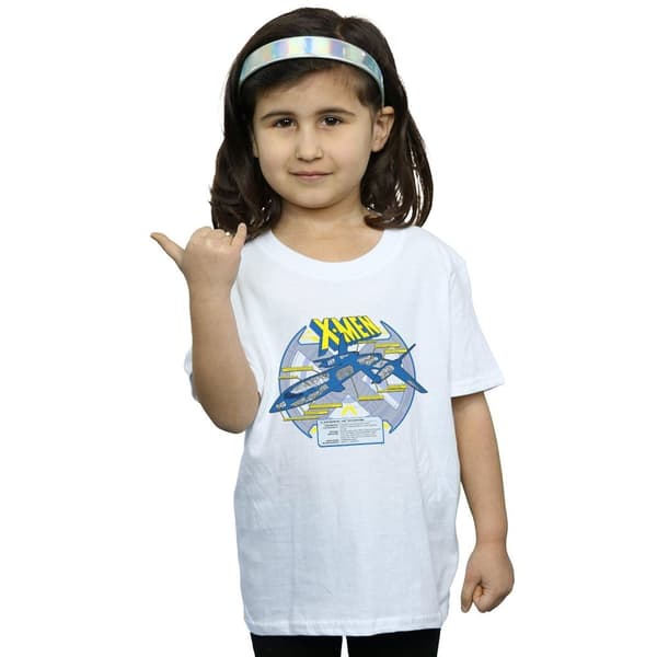 Marvel Girls X-Men X-Jet Breakdown Cotton T-Shirt