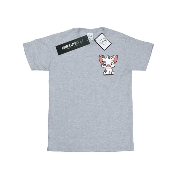 Disney Mens Moana Pua The Pig Breast Print T-Shirt