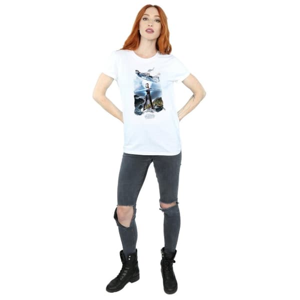 Star Wars Womens/Ladies The Last Jedi Rey Falcon Cotton Boyfriend T-Shirt