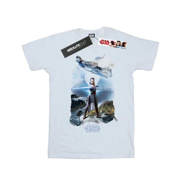 Star Wars Womens/Ladies The Last Jedi Rey Falcon Cotton Boyfriend T-Shirt