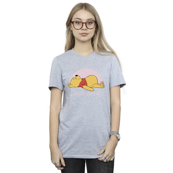 Disney Womens/Ladies Winnie The Pooh Relax Cotton Boyfriend T-Shirt